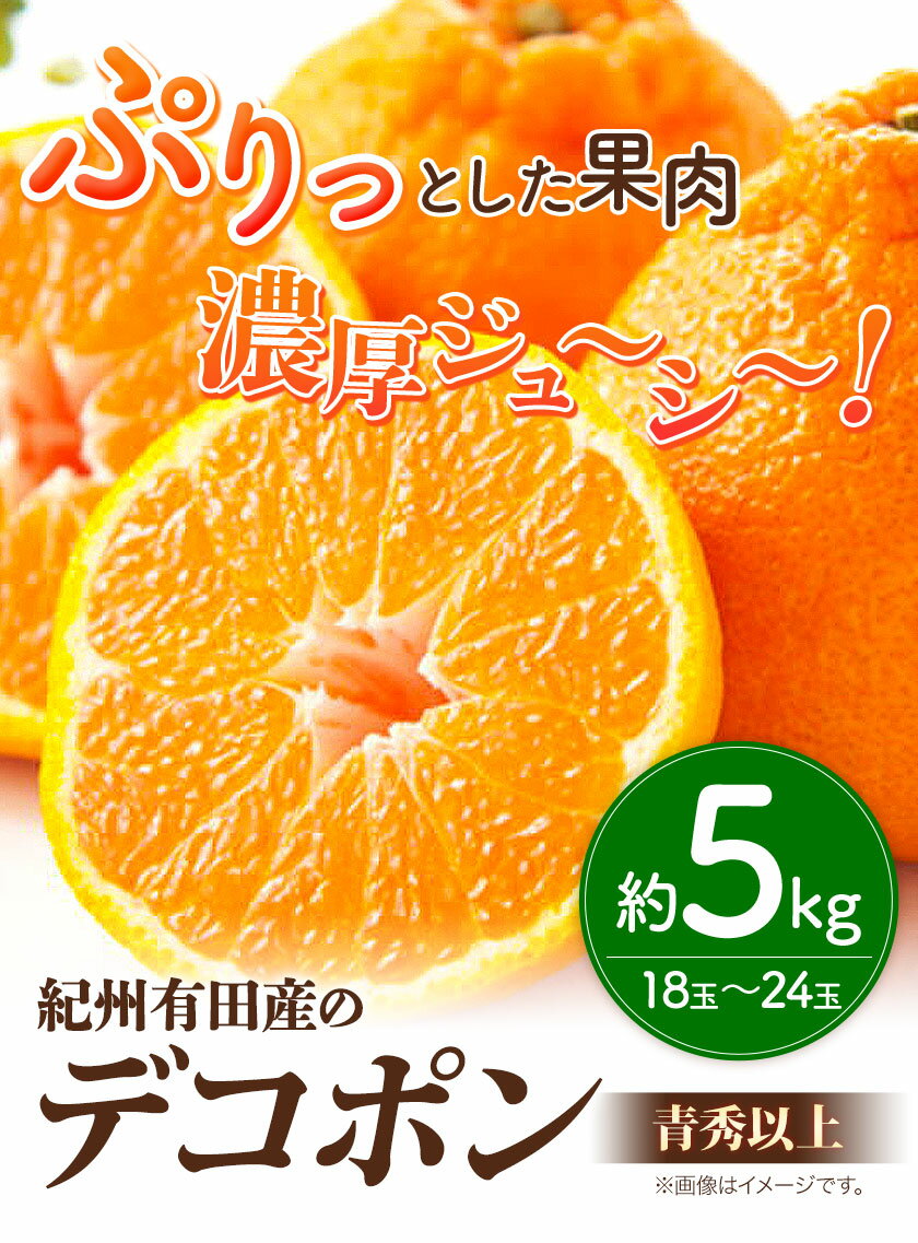 【ふるさと納税】 【お味濃厚】紀州有田産の デコポン 約 5kg(18玉〜24玉入り・青秀以上) 厳選館 《2026年2月中旬頃-3月下旬頃出荷》和歌山県 日高町 送料無料 柑橘 柑橘類 でこぽん 不知火 しらぬい デコ デコポン サムネイル2