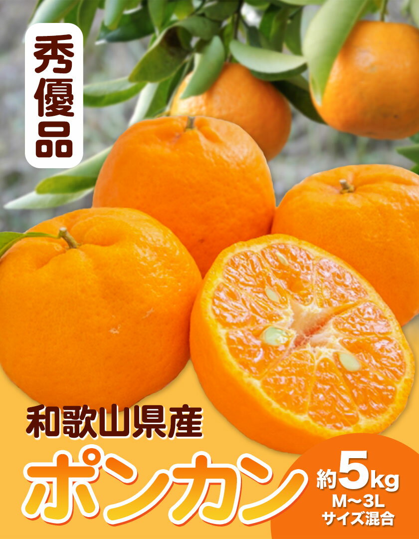 【ふるさと納税】和歌山県産ポンカン 約 5kg 秀優品 (M〜3Lサイズ混合) 厳選館 《2月上旬-3月末頃出荷》和歌山県 日高町 柑橘 ポンカン ぽんかん フルーツ 秀品 優品 サムネイル2