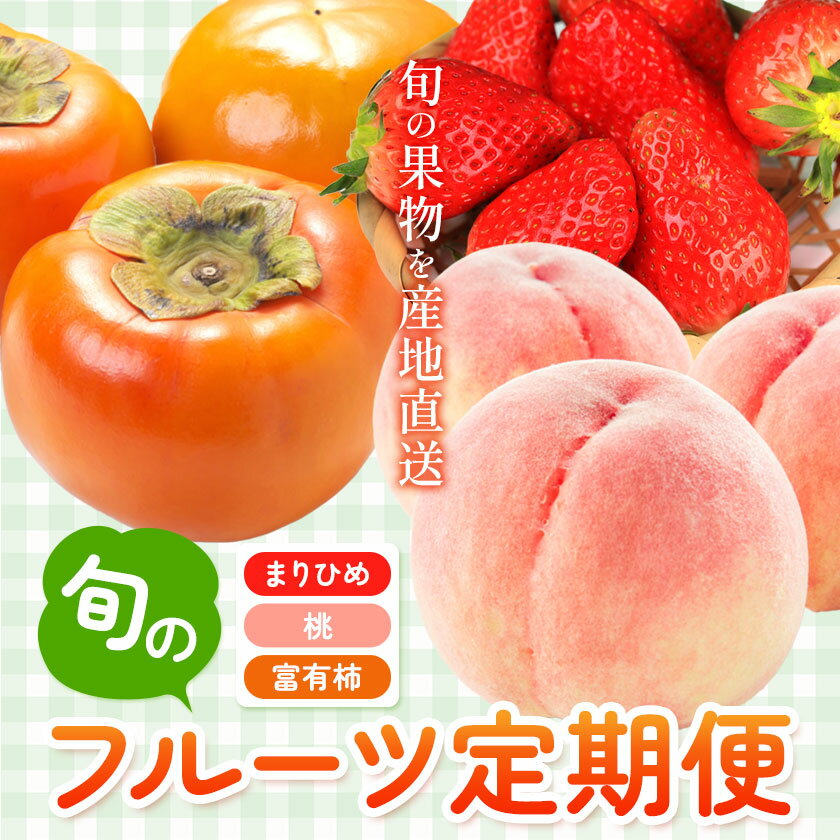 【ふるさと納税】【発送月固定定期便】紀州和歌山産 旬のフルーツ便（いちご・桃・富有柿）【全3回】魚鶴商店《2月上旬-11月末頃出荷》 和歌山県 日高町 まりひめいちご 紀州和歌山産の桃 富有柿 化粧箱 贈答用 定期便 サムネイル3