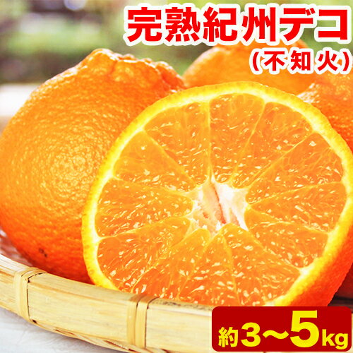 【先行予約】果肉プリプリ 完熟紀州デコ(不知火) 選べる 約3kg 約5kg 果肉 デコ 魚鶴商店《2月下旬-3月中旬頃よりに発送予定》紀州デコ 和歌山県 日高町 贈り物 ギフト 不知火 デコポン と同品種