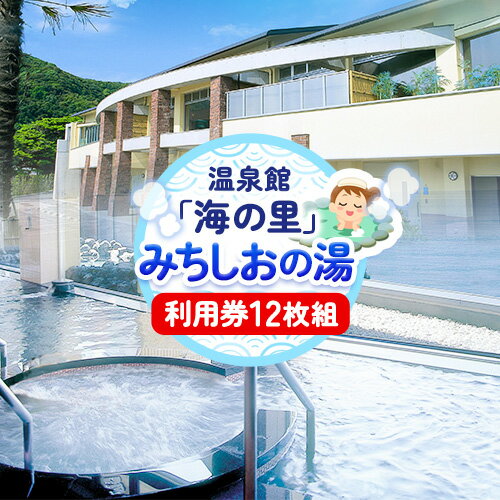 【温泉館「海の里」みちしおの湯】利用券 12枚組 日高町役場《30日以内に出荷予定(土日祝除く)》和歌山県 日高町 温泉 チケット 天然温泉 家族温泉 露天風呂