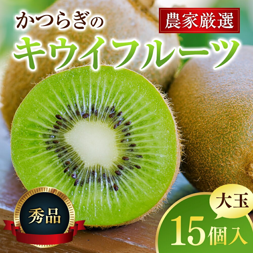 和歌山県産　秀品　キウイフルーツ　大玉15個入　こだわり農家厳選【2025年12月初旬頃から2026年1月中旬頃順次発送】/ キウイ　キウイフルーツ　果物　フルーツ おやつ【kgr021】/