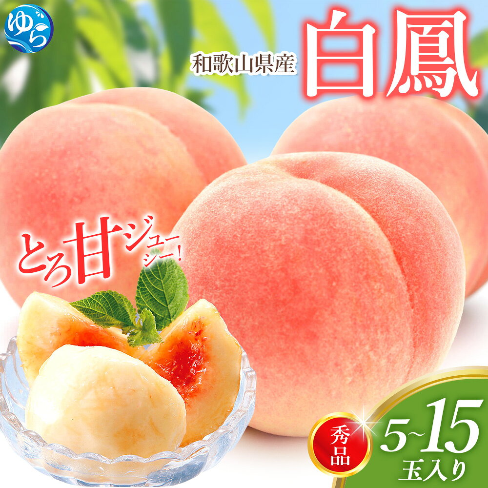 白鳳 桃 秀品 / 和歌山 もも 甘い 完熟 選べる容量 5～8玉入 11～15玉入 ※2026年6月下旬から7月下旬頃発送予定