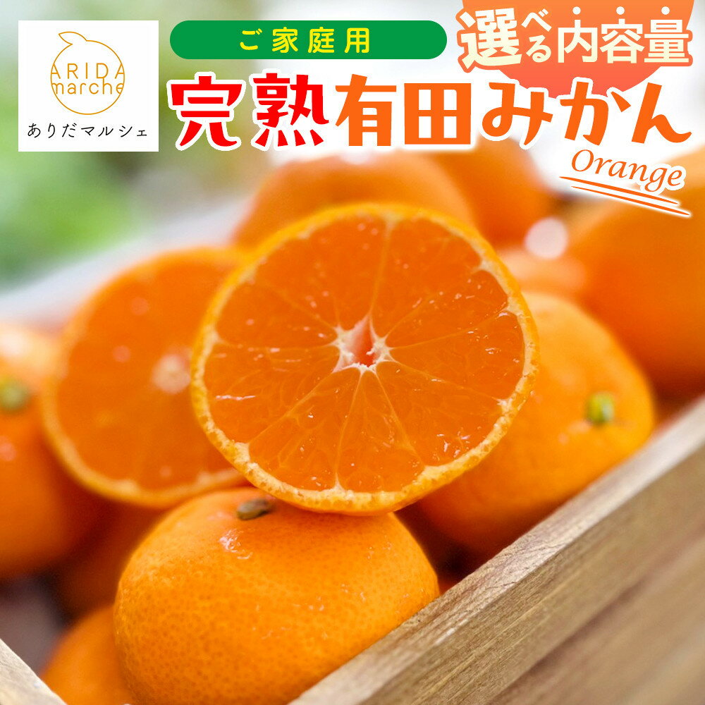 【選べる容量・発送月】ご家庭用 完熟有田みかん 約3～10kg 【2025年10月発送～】 農家直送 訳あり | フルーツ 果物 くだもの 食品 人気 おすすめ 送料無料