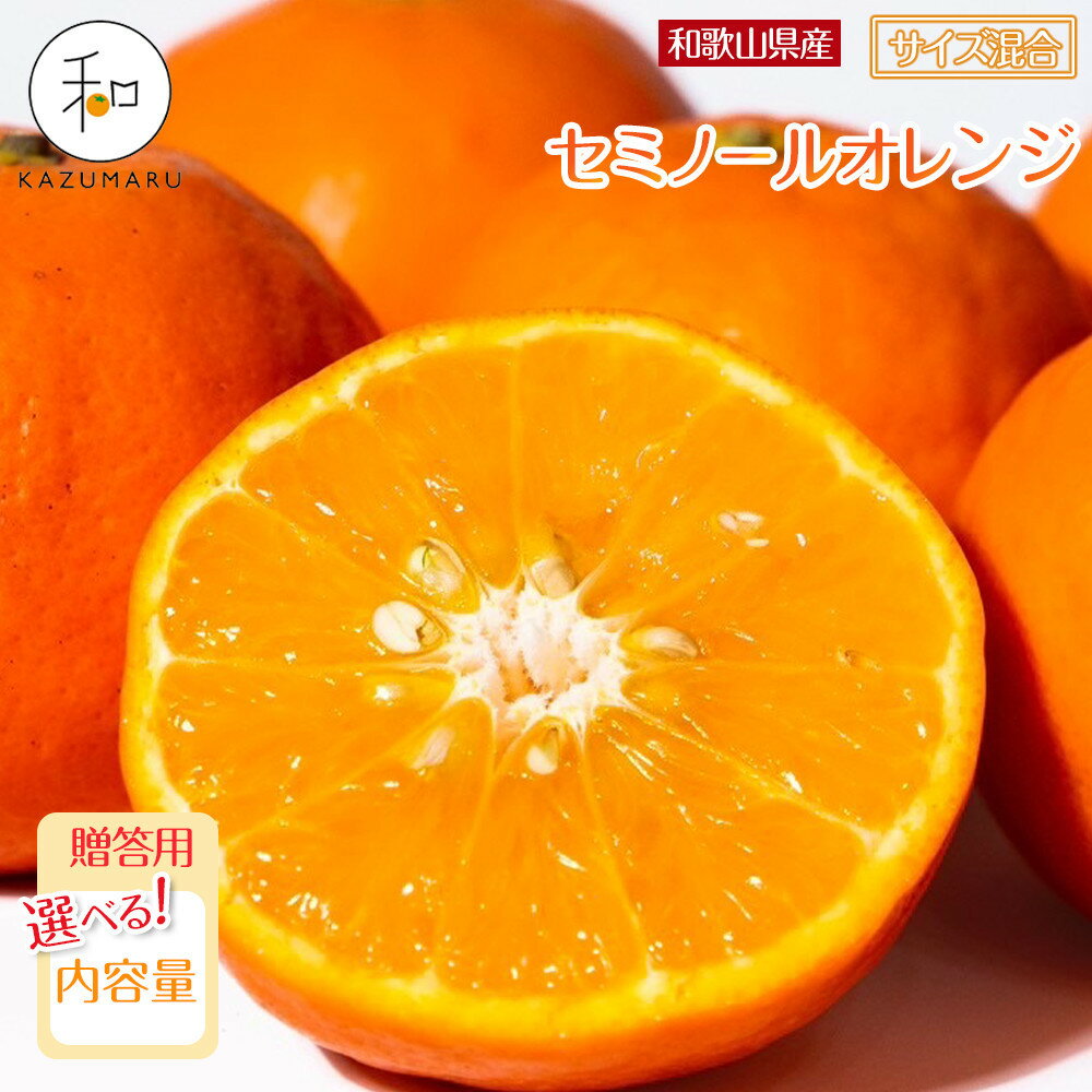 【選べる容量】贈答用 森本農園の手選別 厳選セミノールオレンジ 約2～10kg 和歌山県産 サイズ混合 ［北海道・沖縄・離島配送不可］［2026年4月中旬から順次発送］ | みかん 蜜柑 フルーツ 果物 くだもの 食品 人気 おすすめ 送料無料
