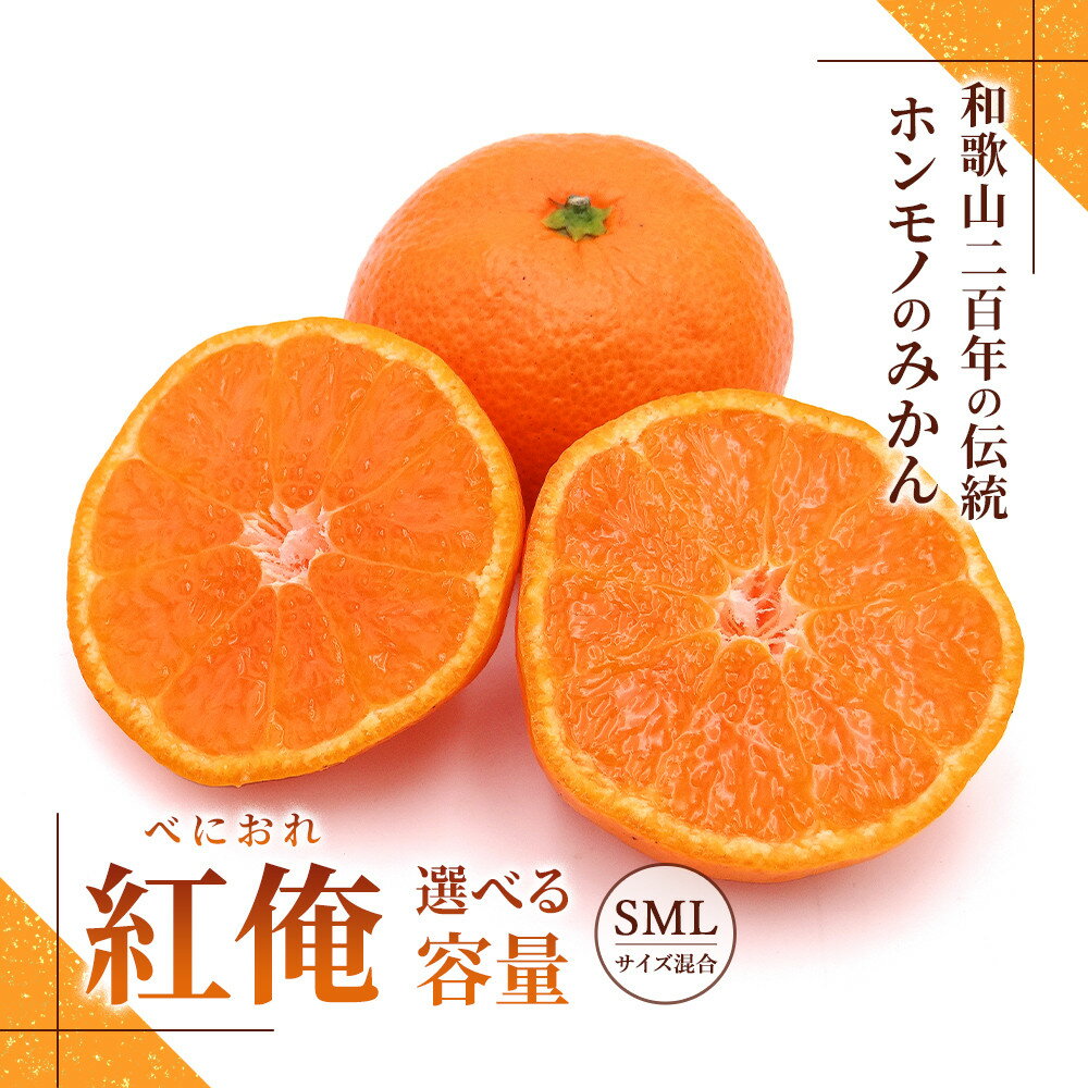 【選べる容量】みかん『紅俺（べにおれ）』サイズSML混合 3～10kg［糖度12度〜14度未満］ | みかん 蜜柑 フルーツ 果物 くだもの 食品 人気 おすすめ 送料無料 産地直送