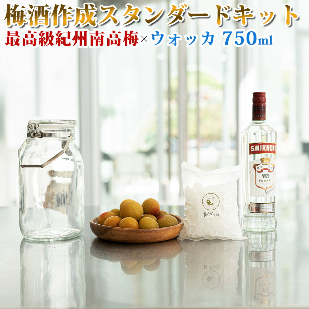 梅酒作成スタンダードキット（ウォッカベース） 750ml | 最高級紀州南高梅 南高梅 和歌山 紀州 ウォッカ ウォッカ梅酒 クラフト梅酒 梅 うめ