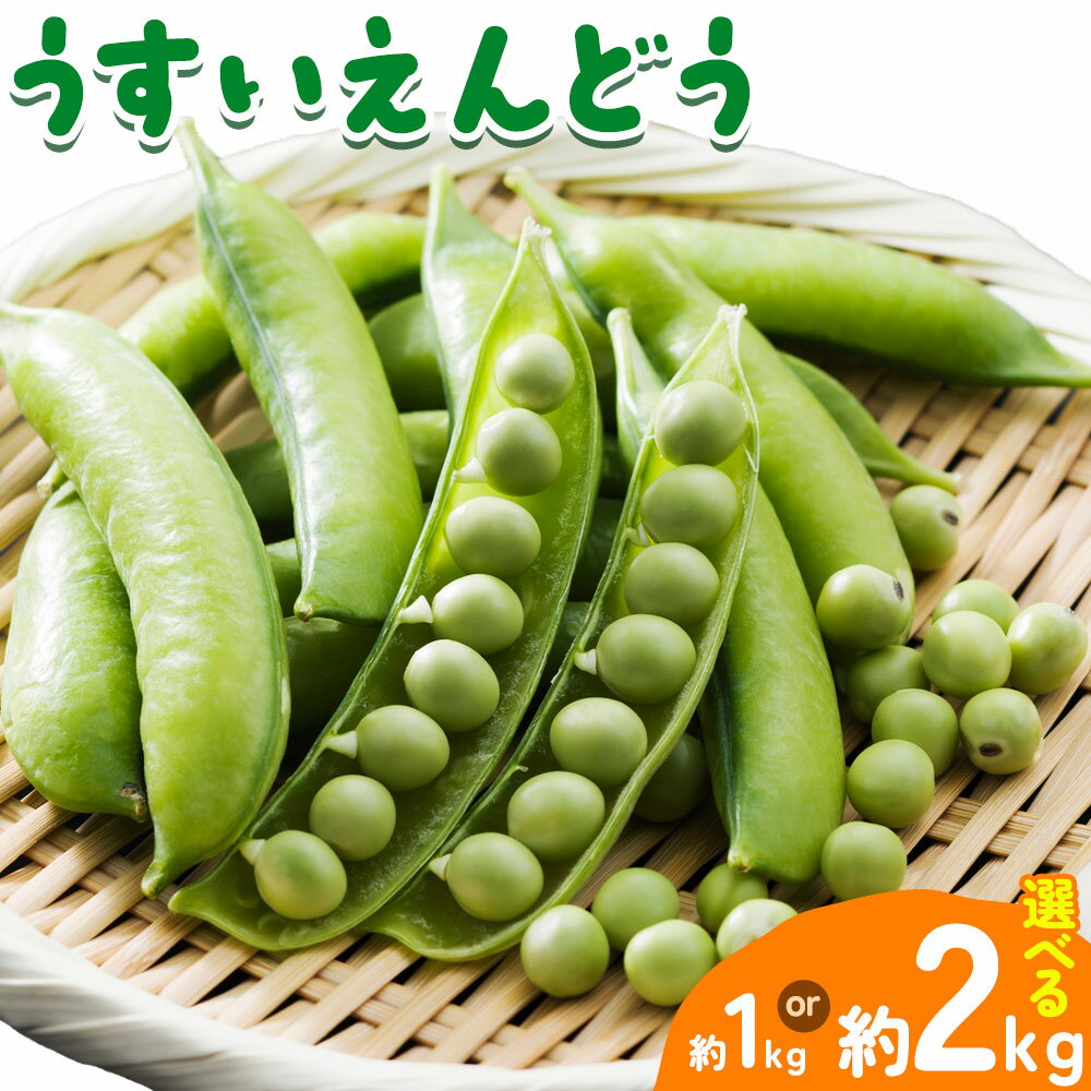 うすいえんどう 選べる 内容量 約1kg or 約2kg うえやまファーム《2026年4月上旬-5月下旬頃出荷》和歌山県 日高川町 旬 新鮮 豆 矢田うすい グリーンピース 和歌山特産 豆ごはん 露地栽培 送料無料 ほくほく