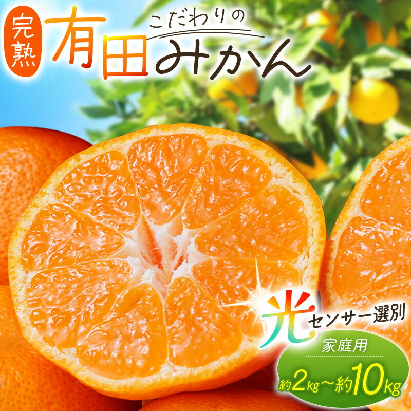 みかん 2kg〜10kg ご家庭用 こだわりの有田みかん 有機肥料100％使用 温州みかん 蜜柑 柑橘 糖度 果物 フルーツ 農家直送 期間限定 特産品 人気 自然派 産地直送 送料無料 太地町 和歌山県
