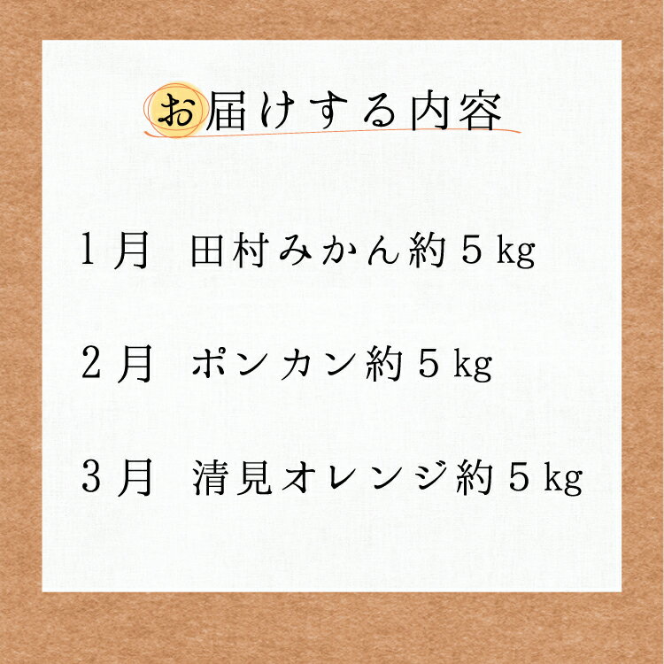 【ふるさと納税】 ?【3か月定期便】人気のみかんを集めた！旬の柑橘定期【田村みかん・ポンカン・清見オレンジ】 サムネイル2