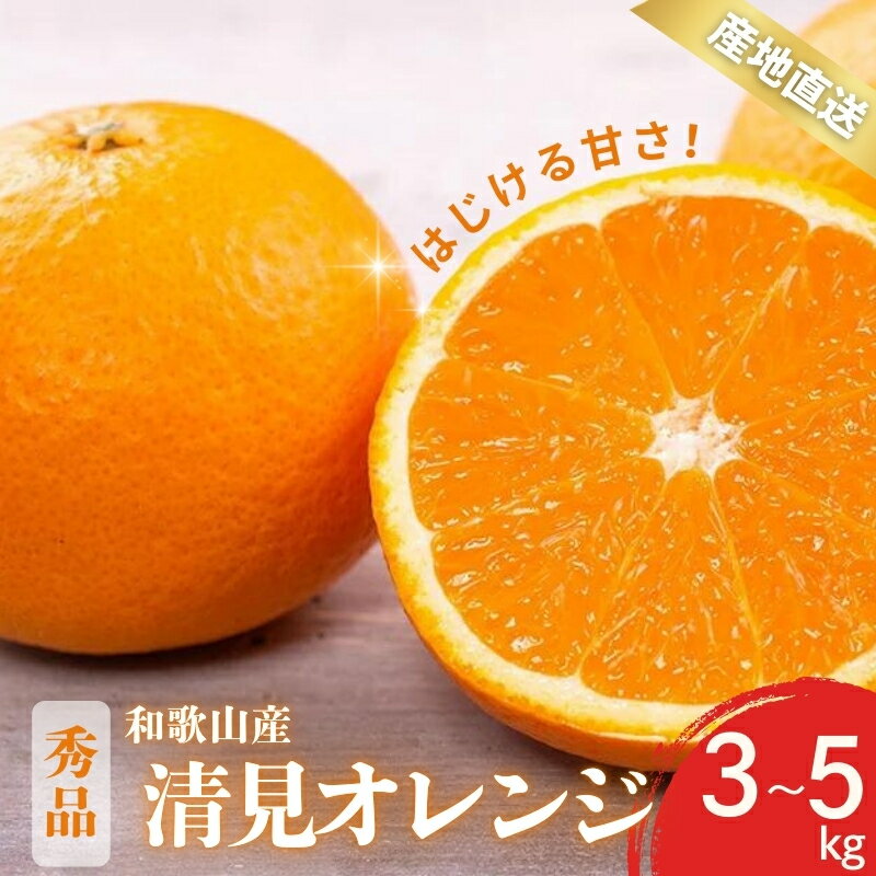 【先行予約】秀品 きよみ 清見オレンジ 和歌山 有田 S〜2Lサイズ 大きさお任せ 3kg / 5kg【2月中旬〜3月下旬頃に順次発送】/ みかん フルーツ 果物 くだもの 蜜柑 柑橘