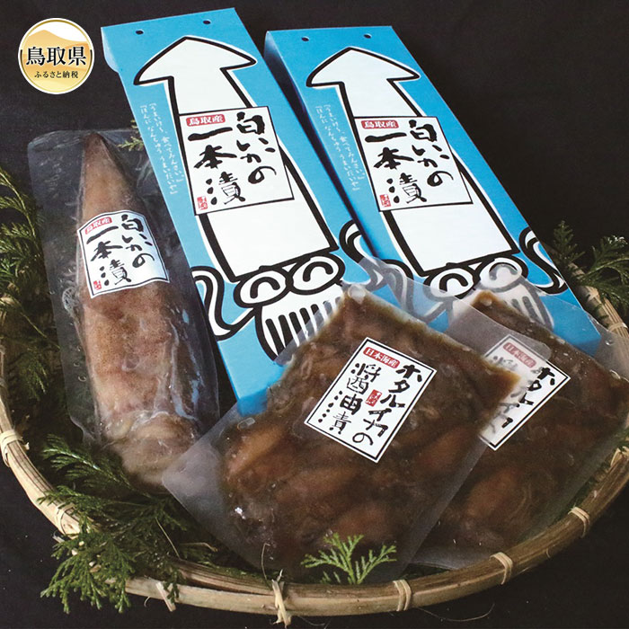 【ふるさと納税】B24-071 白いか1本漬とほたるいか醤油漬セット【数量限定】 鳥取県 おすすめ 白いか ほたるいか 白いか1本漬 ほたるいか醤油漬 サムネイル2