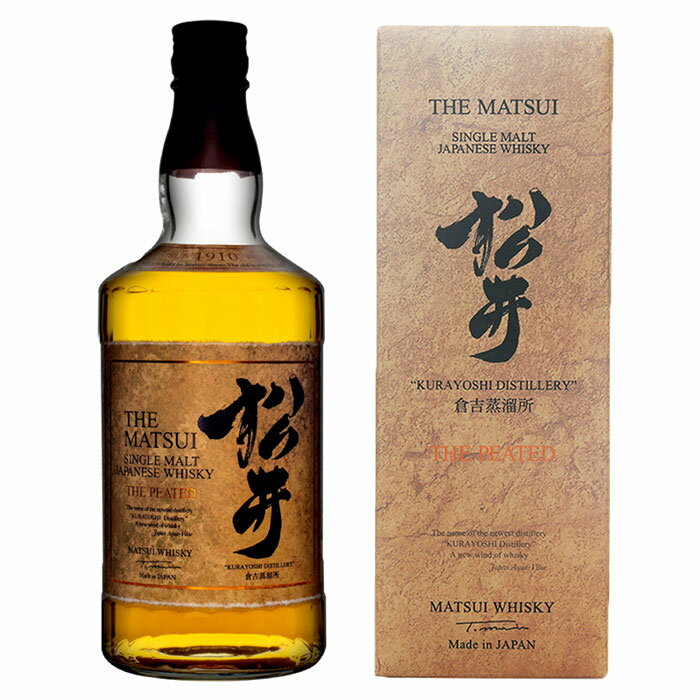 【ふるさと納税】B24-230 （ピート麦芽使用）シングルモルト「松井ピーテッド」マツイウイスキー/松井酒造カートン入 鳥取県 大山 だいせん ハイボール ハーフロック 43％ 700ml おすすめ 洋酒 アルコール サムネイル3
