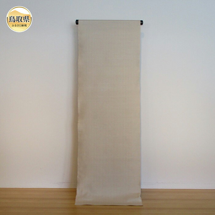 F24-081 山下健 しずはた織無地紬着尺反　白茶【数量限定】