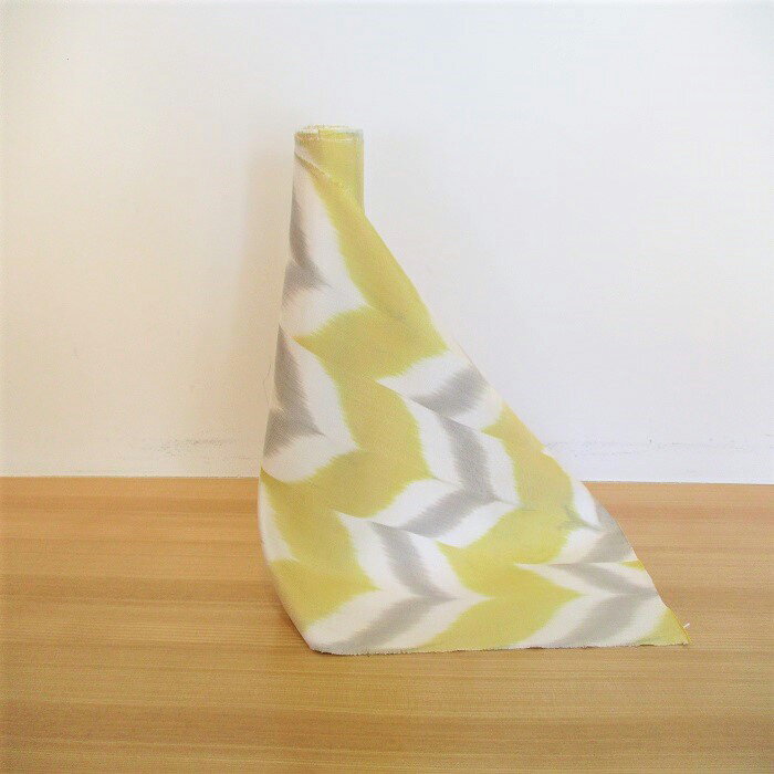 【ふるさと納税】F24-086 山下健 板締絣九寸名古屋帯（黄×鼠）【数量限定】 サムネイル2