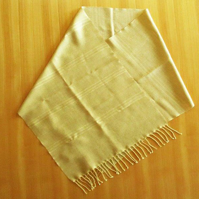 【ふるさと納税】F24-106 山下健　手織シルクストール　山吹色【数量限定】 サムネイル2