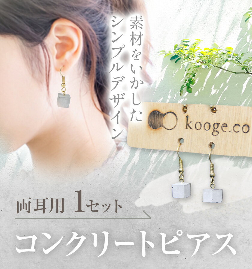 【ふるさと納税】コンクリート ピアス 両耳用 1セット 郡家コンクリート工業株式会社《90日以内に発送予定(土日祝除く)》鳥取県 八頭町 コンクリート こんくりーと ピアス ぴあす 送料無料 サムネイル2