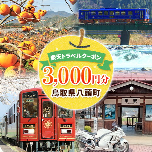 鳥取県八頭町の対象施設で使える楽天トラベルクーポン 3000円分