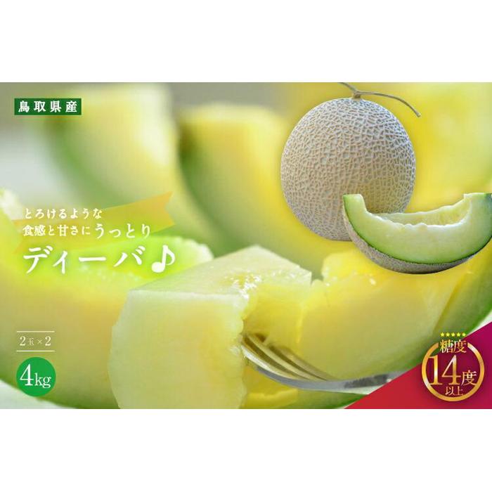 【先行予約】920.【青肉系メロン】ディーバ×2玉（1玉2kg前後×2玉）※離島への配送不可（北海道、沖縄本島は配送可能） | 先行予約 メロン 果物 メロンディーパ くだもの フルーツ メロン 旬 お取り寄せ 甘い 鳥取県 鳥取 北栄町 おすすめ 人気 送料無料
