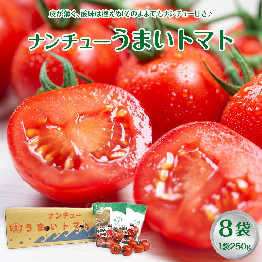 1013.【先行予約】【JA】ナンチューうまいトマト（中玉トマト）　A・250g×8袋　※着日指定不可　※離島への配送不可　※2026年9月上旬頃～10月末頃に順次発送予定 | トマト とまと ミニトマト プチトマト 先行予約 野菜 新鮮 健康 おすすめ 人気