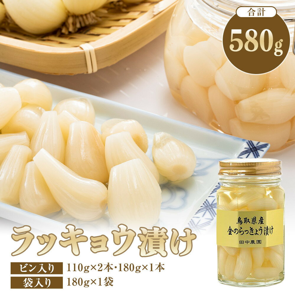 413.ラッキョウ漬け　（ビン入り：110g×2本・180g×1本　袋入り：180g×1袋） | ラッキョウ らっきょう らっきょう漬け ラッキョウ漬け 鳥取県 北栄町 おすすめ 人気