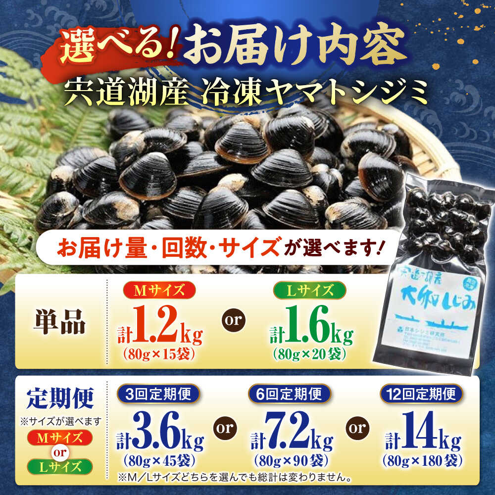 【ふるさと納税】【選べる 定期便・容量・配送月】シジミ 生産量日本一！宍道湖産 大和しじみ(真空冷凍) 島根県松江市/有限会社日本シジミ研究所 全3回 6回 12回 定期便 Mサイズ Lサイズ｜ しじみ シジミ しじみ汁 味噌汁 宍道湖 冷凍 料理 簡単調理 - 画像2