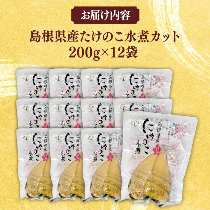 【ふるさと納税】たけのこ 旬の味をそのままに！島根県産たけのこ水煮カット 200g×12 島根県松江市/平野缶詰有限会社[ALBZ027]｜ たけのこ 筍 春 炊き込み ご飯 水煮 旬 てんぷら 島根 松江 まつえ メンマ 竹 孟宗竹 和食 レシピ 時短 和え物 筑前煮 瓶詰 おすすめ 人気 - 画像2