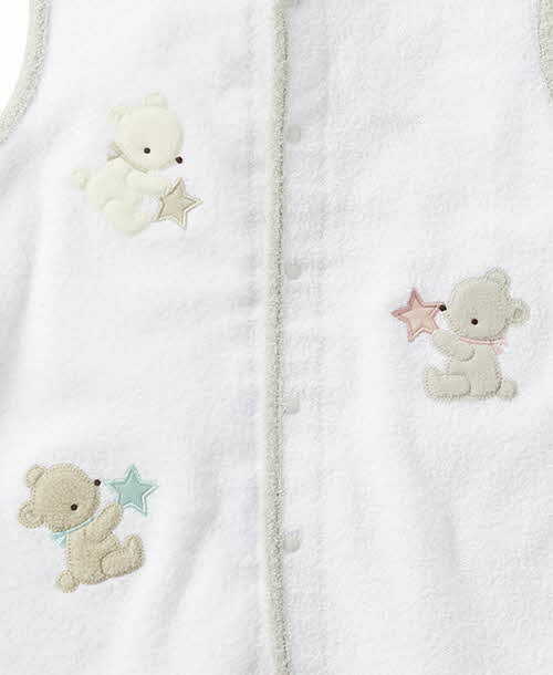 【ふるさと納税】【ファミリア】ベビー用品 スリーピングベスト 島根県松江市/株式会社ファミリア[ALEG001]｜ ベビー用品 ベビー 赤ちゃん ベスト パジャマ 寝巻 パイル パイル生地 おすすめ 人気 名産品 贈答 お祝い プレゼント 記念日 贈り物 島根県 島根 松江市 松江 - 画像2