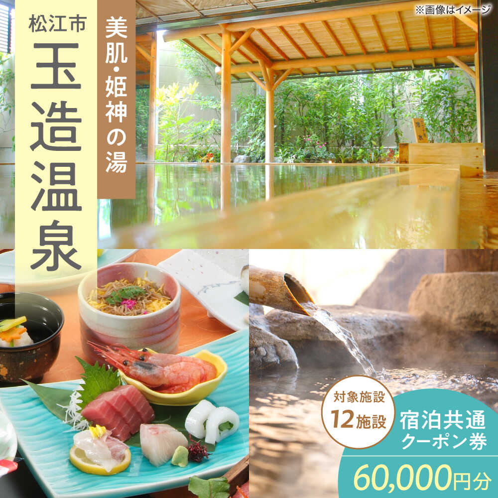 玉造温泉共通クーポン券 寄附額20万円 60000円分クーポン 島根県松江市/玉造温泉旅館協同組合[ALHN003]｜ 宿泊クーポン 観光 旅行券 ギフト 贈答 高級 温泉 島根 松江 宿泊 ホテル 旅館 人気 おすすめ 割引 チケット トラベル 宿 家族旅行 カップル旅行