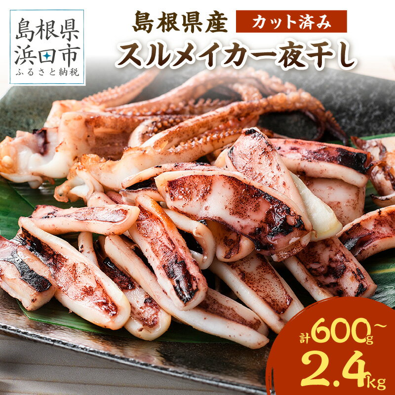 【レビューCP対象】島根県産 スルメイカ一夜干し カット済 ゲソの量も選べる内容量 600g 800g 1.2kg 1.6kg 2kg 2.4kg 産地直送 干物 一夜干し イカ 人気 大容量 小分け 国産 ふるさと納税 イカ