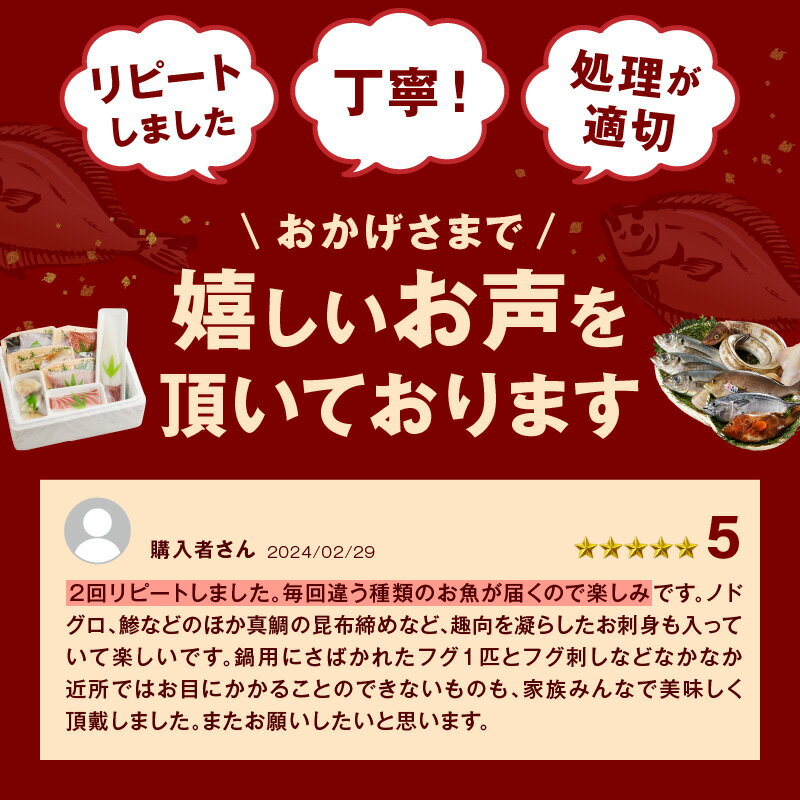 【ふるさと納税】【レビューCP対象】【総合評価4.70獲得！鮮魚屋にお任せ！大満足の定期便】【定期便】 この男の目利き！〜浜田の旨い鮮魚3回お届けコース〜 定期便 セット 3回 海鮮セット 海鮮 鮮魚 セット 下処理済み 楽天市場 おすすめ 返礼品 お取り寄せ 【006_2042】 サムネイル3