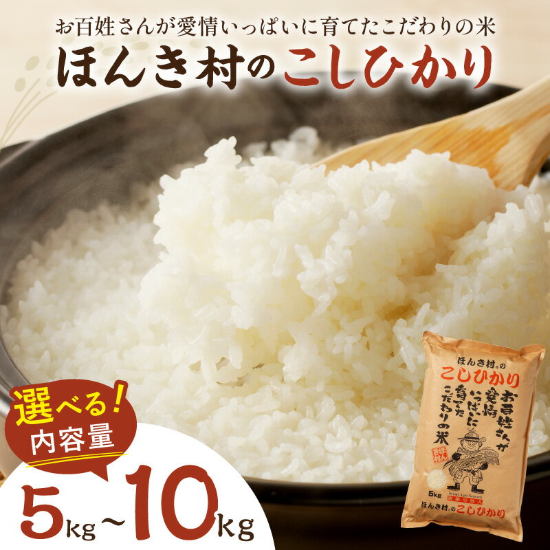 【令和7年産】ほんき村のこしひかり 【5kg 10kg】お取り寄せ 特産 お米 精米 白米 ごはん ご飯 コメ 新生活 応援 準備