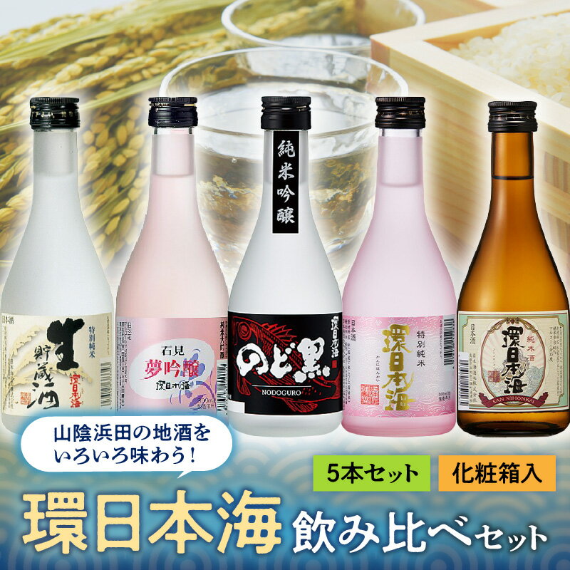 山陰浜田の地酒を次々と味わう！「環日本海飲み比べセット」 地酒 日本酒 米酒 純米酒 飲み比べ セット 酒 贈答 化粧箱入り 化粧箱 ふるさと納税 日本酒 【026_2026】
