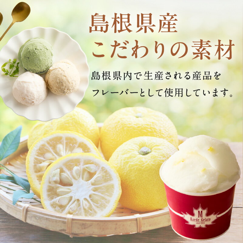 【ふるさと納税】島根の新鮮な素材をふんだんに使った「イタリアンジェラート」 【6個/12個】 選べる内容量 おやつ お菓子 デザート スイーツ アイス ジェラート セット 冷菓 ご褒美 ひんやりグルメ お取り寄せ - 画像3