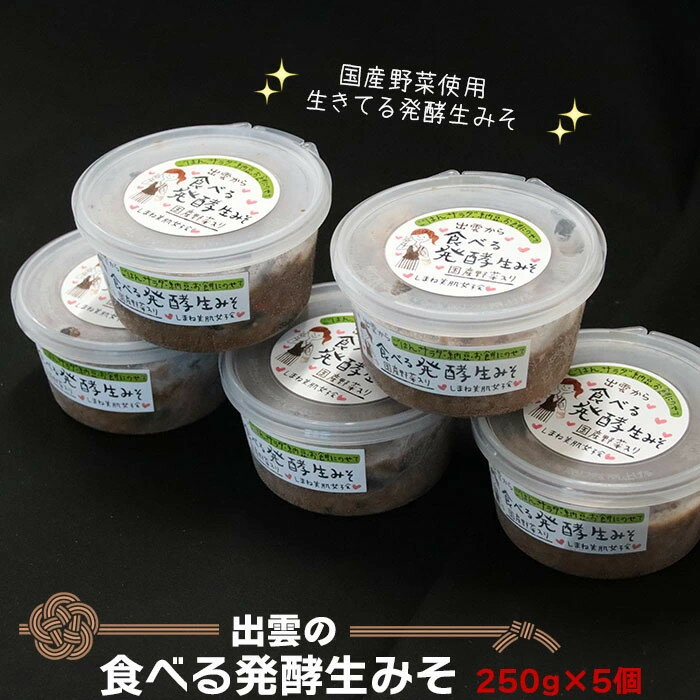 出雲の食べる発酵生みそ250g×5個 | 味噌 調理 料理 おかず きゅうり 豆腐 アレンジ 食事 家庭 昼食 夕食 冷蔵 お取り寄せ グルメ 人気 おすすめ 島根県 出雲市