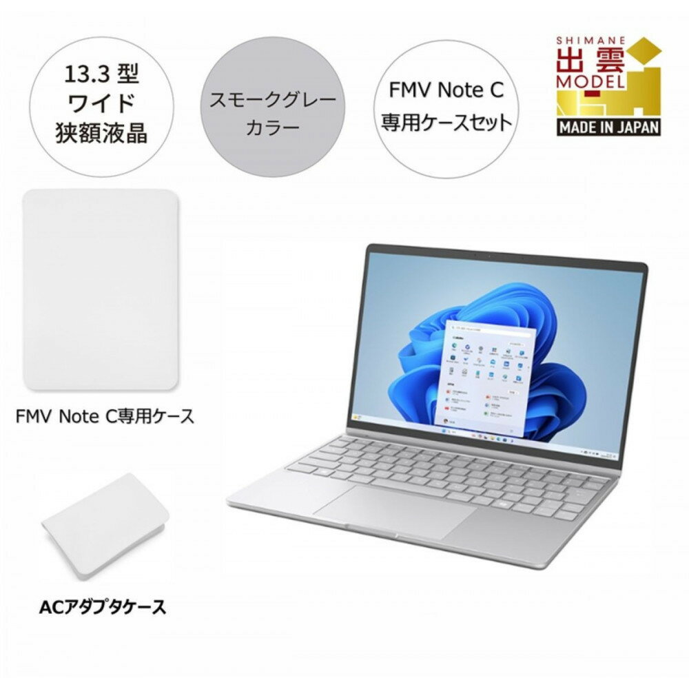 パソコン 富士通 FMV WC1/K1 Windows11 Intel Core Ultra 5 134U (SG) メモリ16GB 約256GB SSD Office有り 専用ソフトケースセット