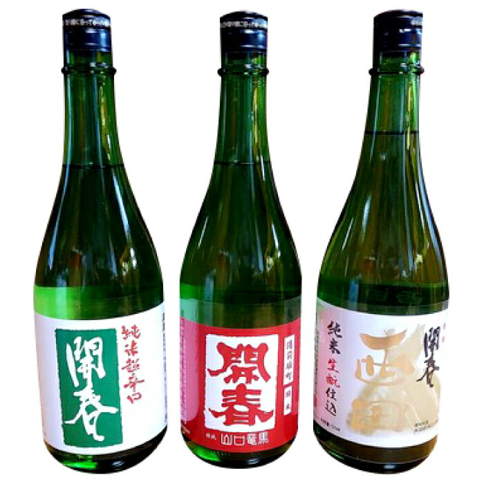 開春 辛口純米酒 3種 セット 720ml 各1本 純米超辛口 生もと純米 西田 純米 備前雄町 辛口純米酒 辛口 純米酒 コク 山田錦 地酒 飲み比べ 4合瓶 4合 贈答 ギフト プレゼント 父の日