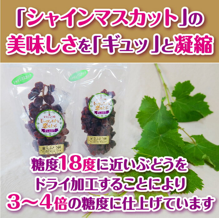 【ふるさと納税】モーツァルトに恋をして 干しぶどう シャインマスカット（100g×2個）【国産 ドライフルーツ レーズン 葡萄 ぶどう 房 お取り寄せ 小分け おやつ おつまみ フルーツ 甘い 熟成 完熟 おやつ 島根県 安来市】 サムネイル2