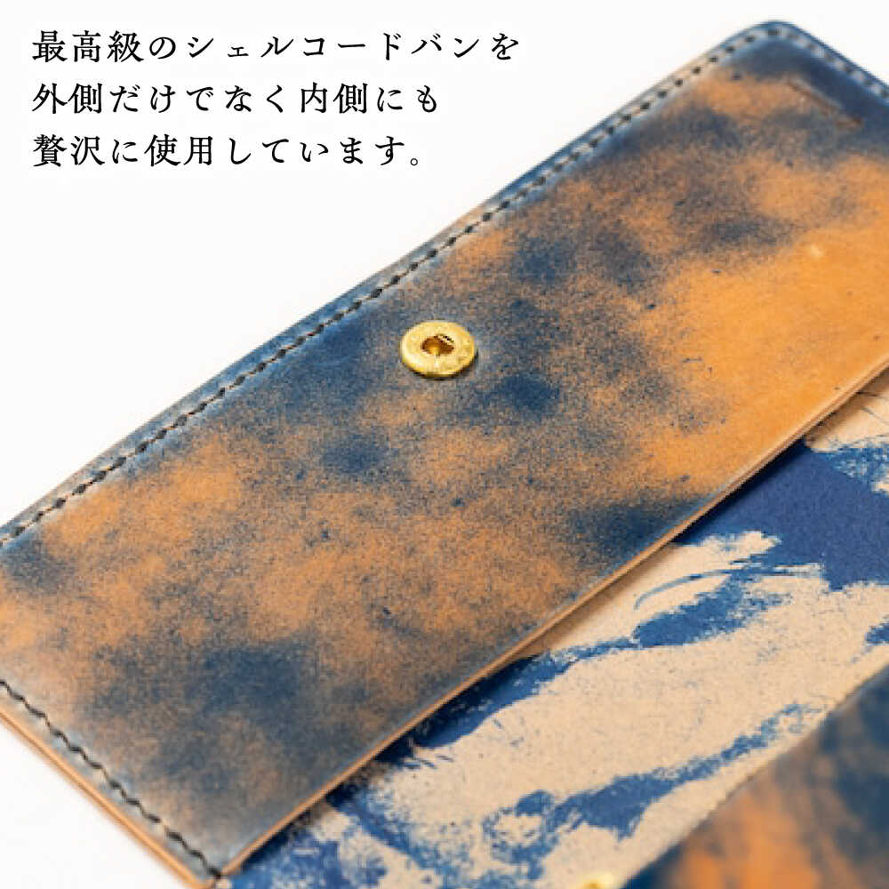 【ふるさと納税】コードバン長財布＜完全受注生産＞ レザー 革製品 島根県雲南市/革工房　蕾[AIBF009] サムネイル3