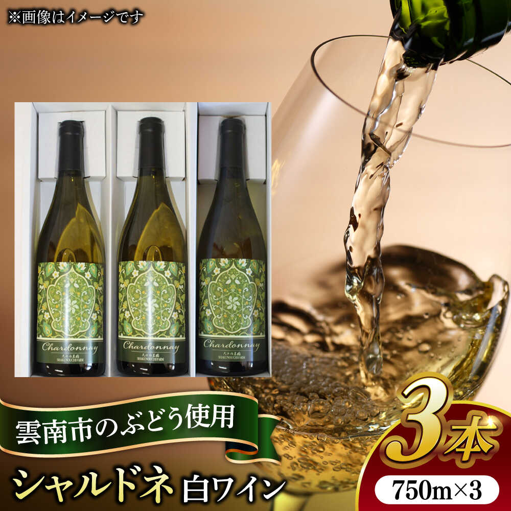 ワイン 尺の内農園ワイン シャルドネ 3本セット | ワイン シャルドネ 3本セット 白ワイン 国産ワイン 日本ワイン お酒 酒 アルコール 家飲み 宅飲み 晩酌 人気 おすすめ ギフト プレゼント 島根県雲南市/社会福祉法人 あおぞら福祉会[AIBU004]
