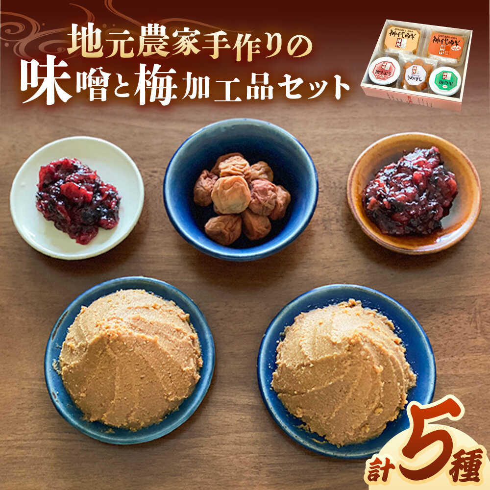 ふるさとの味 味噌と梅加工品のセット みそ うめぼし 島根県雲南市/農事組合法人フレッシュファーム神代[AICC001]