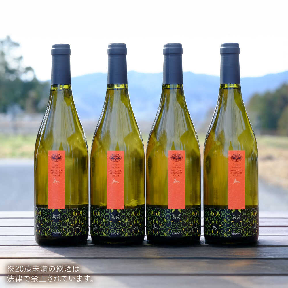 【ふるさと納税】奥出雲葡萄園 杜のワイン白　4本セット 国産 ワイン セット 島根県雲南市/有限会社奥出雲葡萄園[AICS061] サムネイル2