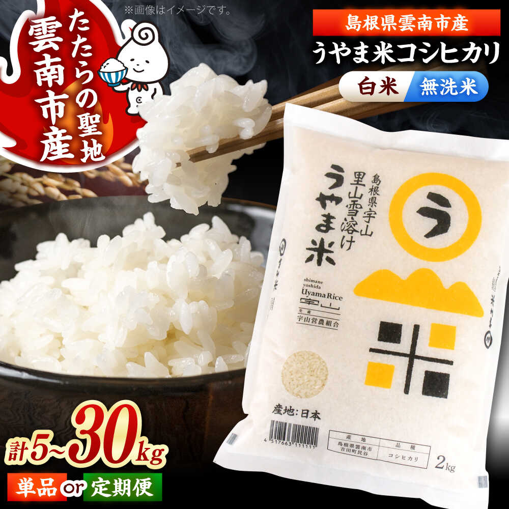 【選べる配送月・お届け内容】うやま米 コシヒカリ 5kg 8kg 10kg 米 定期便 単品 お米 ご飯 ごはん ライス こしひかり こめ コメ 島根県産 ブランド米 品種米 精米 5キロ 8キロ 10キロ 人気 おすすめ ギフト 島根県雲南市/藤本米穀店[AIDB018]