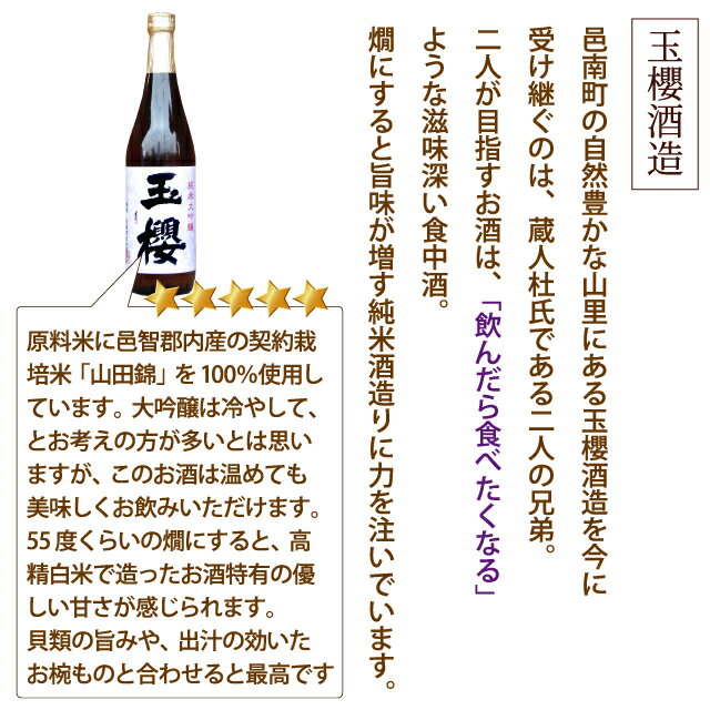 【ふるさと納税】玉櫻　純米大吟醸 720ml サムネイル3