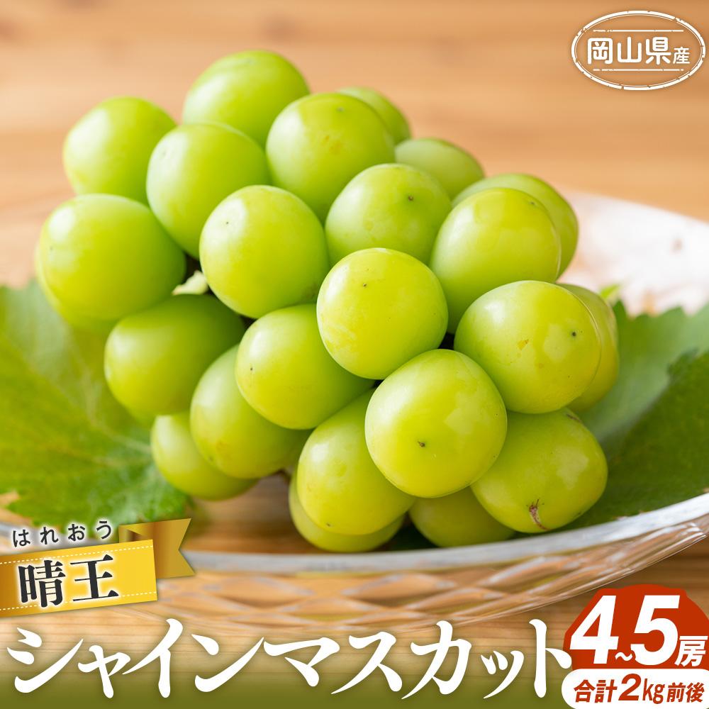 シャインマスカット 2025年 晴王 4～5房 合計2.0kg前後 マスカット ブドウ 葡萄 岡山県産 国産 フルーツ 果物 ギフト | フルーツ 果物 くだもの 食品 人気 おすすめ 送料無料