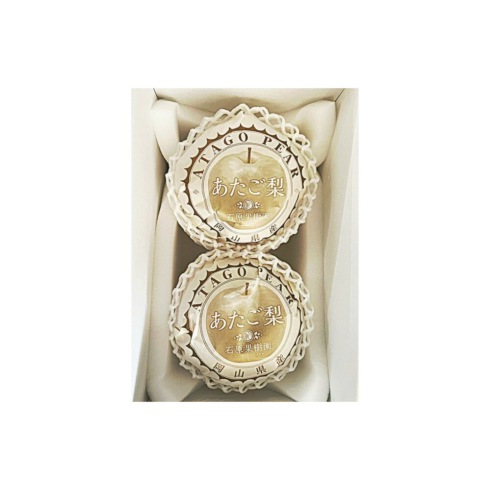 【ふるさと納税】【2026年発送】岡山県産 あたご梨2玉 青秀以上 (計約1.4kg)化粧箱入り サムネイル2