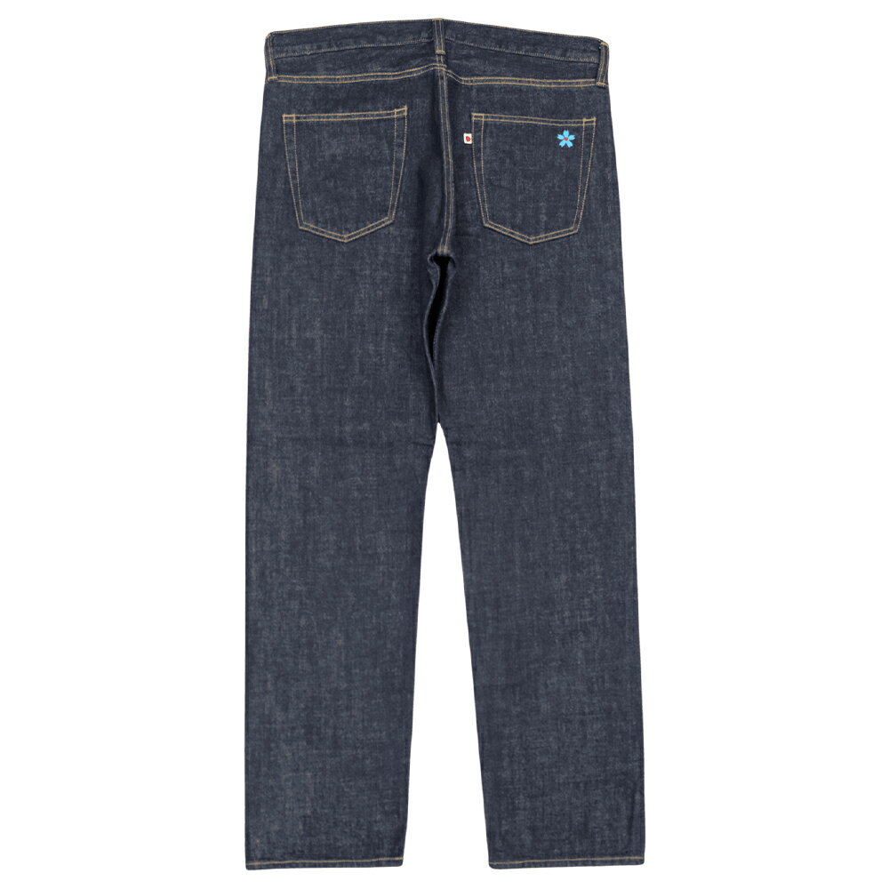 【ふるさと納税】＜選べるカラー・サイズ＞【限定モデル】児島産 オリジナルセルビッチデニム使用 BLUESAKURAストレートジーンズ INDIGO・BLUE 28/30/32/34/36インチ 綿100％ コットン 桜 刺繍 メンズ 男性 岡山県 倉敷市 送料無料 サムネイル2