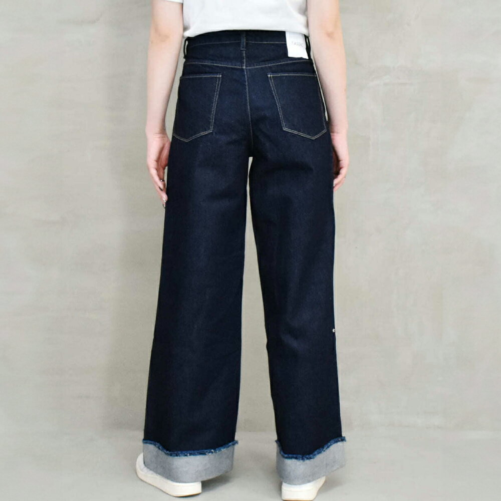 【ふるさと納税】【全2サイズ】T-ASSACレディースジーンズ「WIDE/INDIGO」（ワイド）選べる サイズ ファッション・デニム サムネイル3