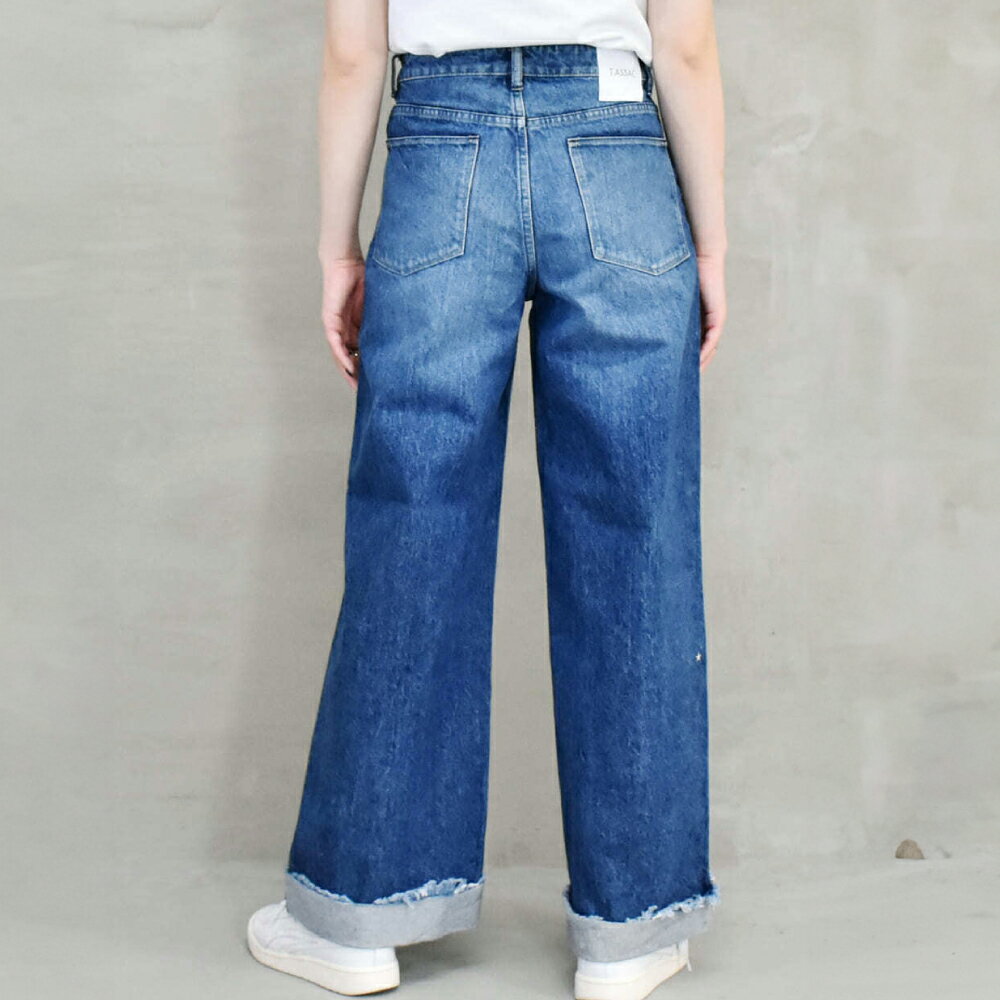 【ふるさと納税】【全2サイズ】T-ASSACレディースジーンズ「WIDE/LIGHT INDIGO」（ワイド）選べる サイズ ファッション・デニム サムネイル3