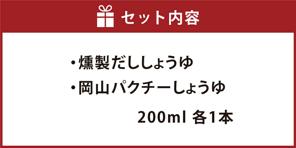 【ふるさと納税】美観堂謹製 燻製だししょうゆ／岡山パクチーしょうゆ2本ギフトセット　 だし醤油 調味料 味付け くんせい 出汁 香菜 サムネイル2